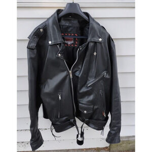 Interstate Leather Jacket, Size 56, Motorcycle Jacket, Biker Jacket, Buffalo